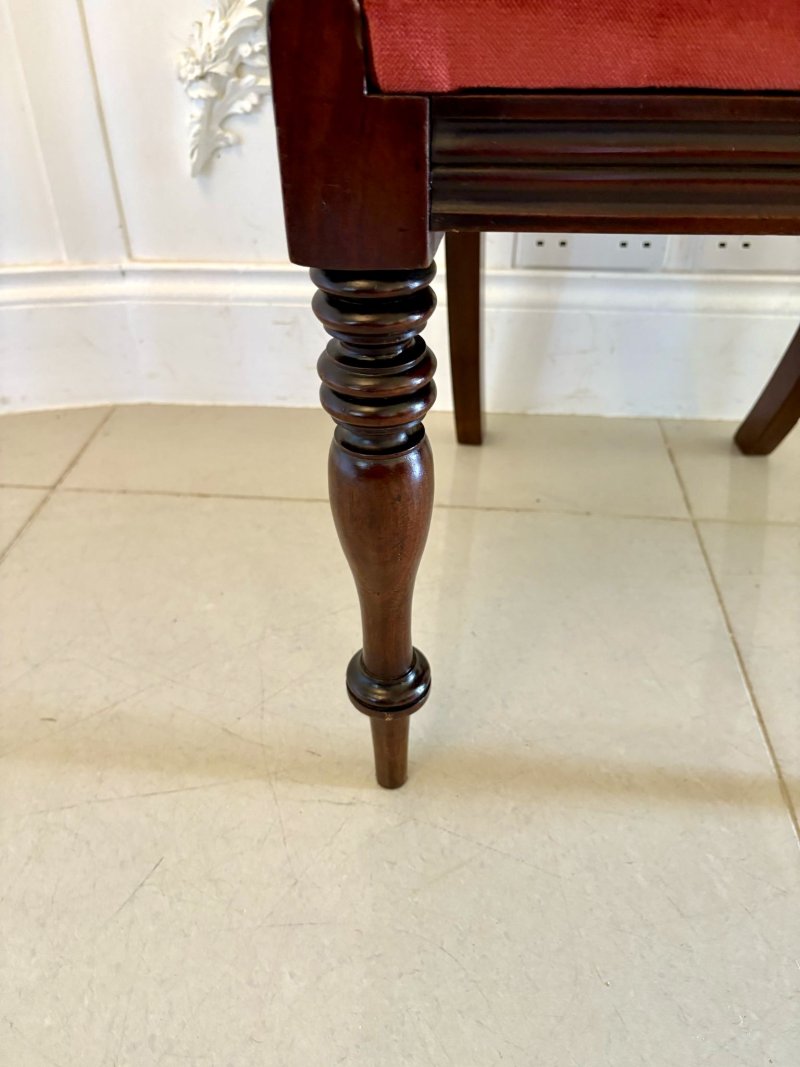 Set of 8 Antique Regency Quality Mahogany Dining Chairs - Image 11